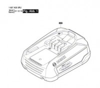 Bosch 1 607 A35 0RU PBA 18V 2,5Ah W-B Battery Pack Spare Parts